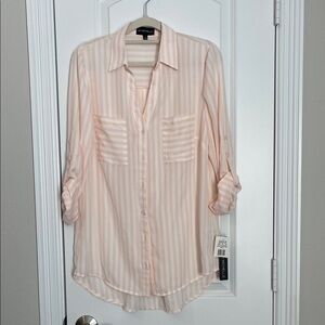 My Michelle Light Pink Striped Blouse